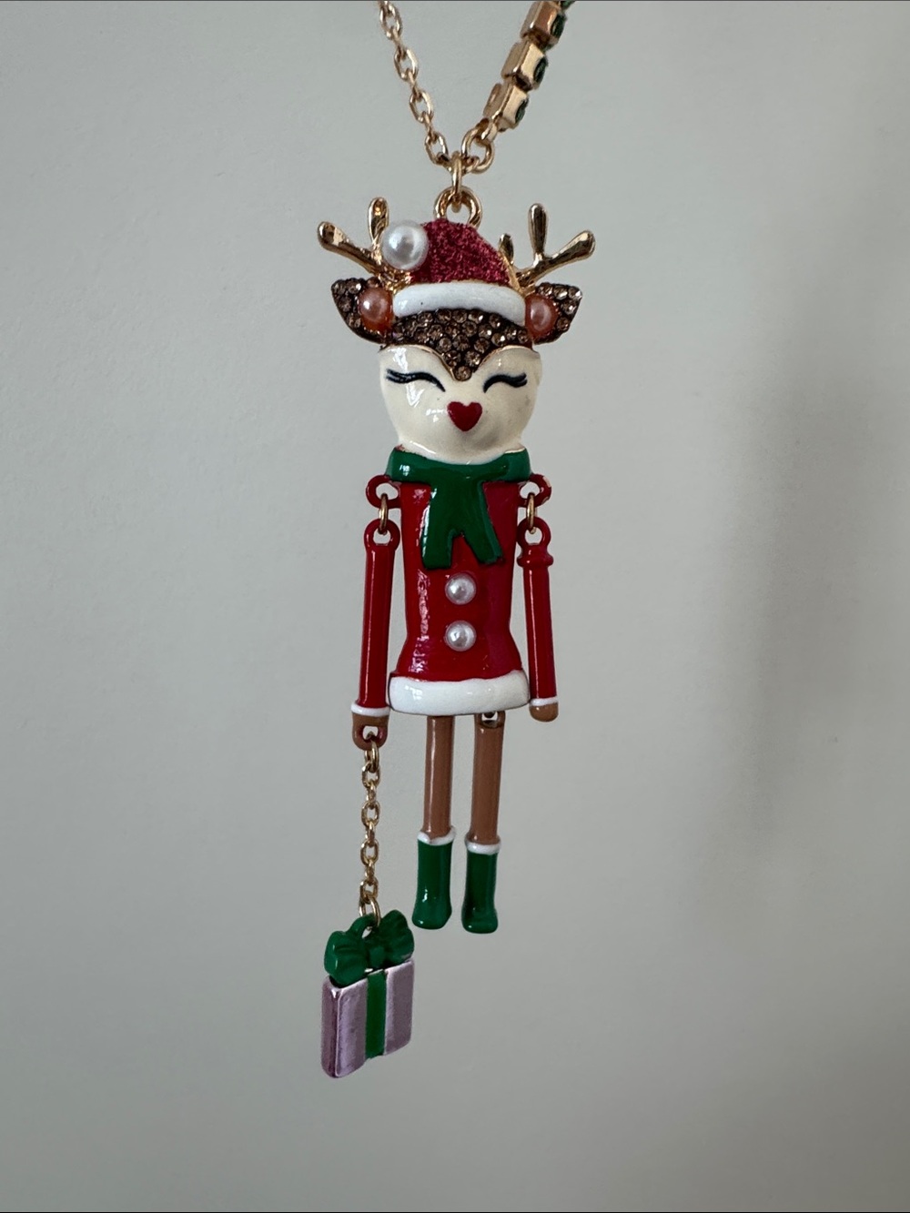 Betsey Johnson Reindeer Necklace